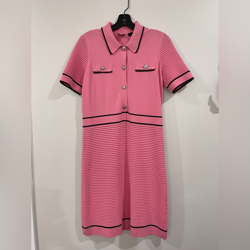 Pinko knit polo mini dress